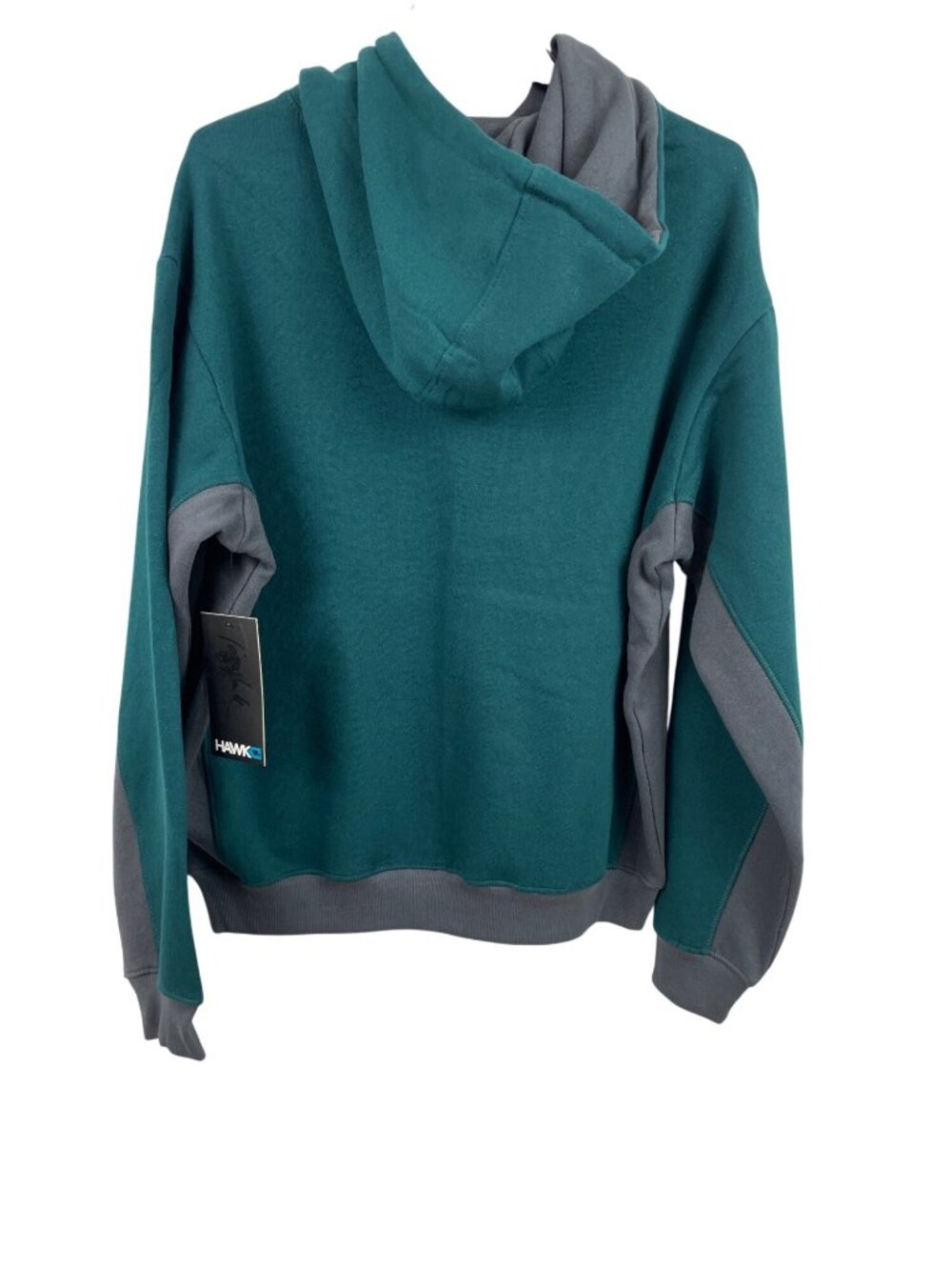 Tony Hawk Gray & Green Pullover Hoodie With Kangaroo Pocket Mens Size Medium - Picture 7 of 12